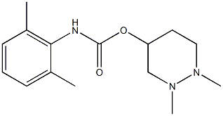 2,6-Dimethylphenylcarbamic acid 1,2-dimethyl-(1,2,3,4,5,6-hexahydropyridazin)-4-yl ester 结构式