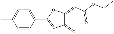 2-Ethoxycarbonylmethylene-5-(4-methylphenyl)furan-3(2H)-one 结构式
