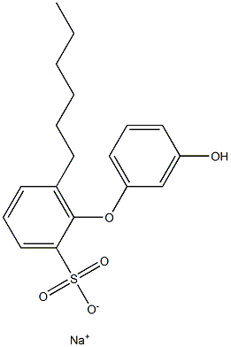 3'-Hydroxy-6-hexyl[oxybisbenzene]-2-sulfonic acid sodium salt 结构式