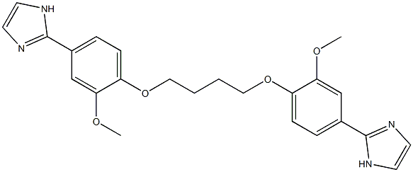 1,4-Bis[4-(1H-imidazol-2-yl)-2-methoxyphenoxy]butane 结构式