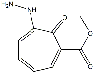 6-Hydrazino-7-oxo-1,3,5-cycloheptatriene-1-carboxylic acid methyl ester 结构式