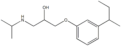 3-[3-(1-Methylpropyl)phenoxy]-1-(isopropylamino)-2-propanol 结构式