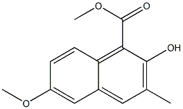 2-Hydroxy-3-methyl-6-methoxynaphthalene-1-carboxylic acid methyl ester 结构式