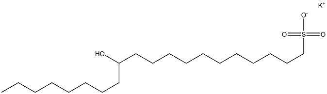 12-Hydroxyicosane-1-sulfonic acid potassium salt 结构式