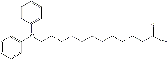 Diphenyl(11-carboxyundecyl)sulfonium 结构式