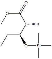 (2R,3S)-2-Methyl-3-trimethylsiloxypentanoic acid methyl ester 结构式