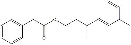 Phenylacetic acid 3,6-dimethyl-4,7-octadienyl ester 结构式