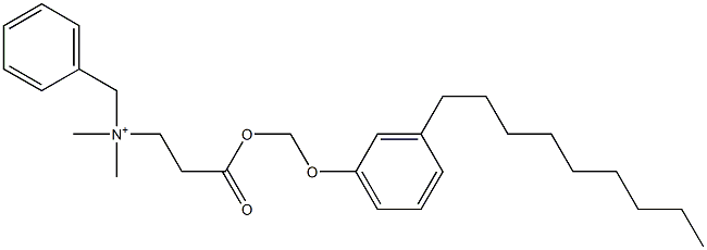 N,N-Dimethyl-N-benzyl-N-[2-[[(3-nonylphenyloxy)methyl]oxycarbonyl]ethyl]aminium 结构式