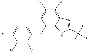 4,5-Dichloro-7-(2,3,4-trichlorophenoxy)-2-trifluoromethyl-1H-benzimidazole 结构式