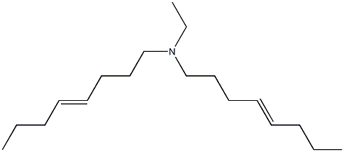 N-Ethyl-N,N-di(4-octenyl)amine 结构式