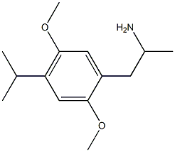 1-Methyl-2-[4-isopropyl-2,5-dimethoxyphenyl]ethanamine 结构式