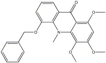 1,3,4-Trimethoxy-5-(benzyloxy)-10-methylacridin-9(10H)-one 结构式