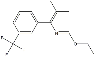 1-[3-(Trifluoromethyl)phenyl]-1-[(ethoxy)methyleneamino]-2-methyl-1-propene 结构式