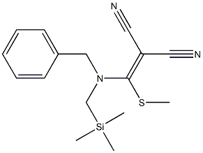 [[N-(Trimethylsilylmethyl)benzylamino](methylthio)methylene]malononitrile 结构式