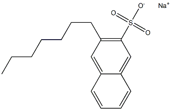 3-Heptyl-2-naphthalenesulfonic acid sodium salt 结构式