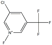 1-Fluoro-3-chloro-5-(trifluoromethyl)pyridinium 结构式