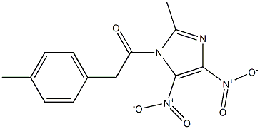 2-Methyl-4,5-dinitro-1-[2-(4-methylphenyl)-1-oxoethyl]-1H-imidazole 结构式