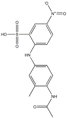 2-(4-Acetylamino-3-methylanilino)-5-nitrobenzenesulfonic acid 结构式