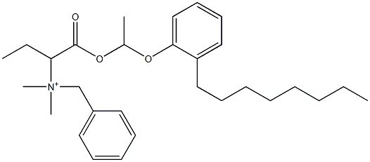 N,N-Dimethyl-N-benzyl-N-[1-[[1-(2-octylphenyloxy)ethyl]oxycarbonyl]propyl]aminium 结构式