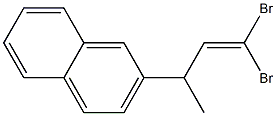 1,1-Dibromo-3-(2-naphtyl)-1-butene 结构式