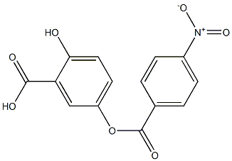 2-Hydroxy-5-(p-nitrobenzoyloxy)benzoic acid 结构式