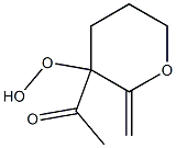 (3-Acetyltetrahydro-2-methylene-2H-pyran)-3-yl hydroperoxide 结构式