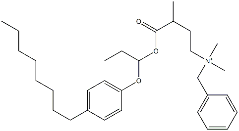 N,N-Dimethyl-N-benzyl-N-[3-[[1-(4-octylphenyloxy)propyl]oxycarbonyl]butyl]aminium 结构式