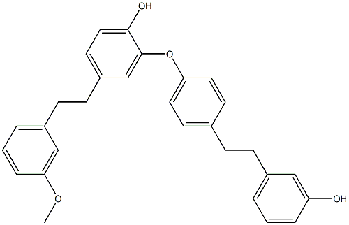 4-[2-(3-Methoxyphenyl)ethyl]-2-[4-[2-(3-hydroxyphenyl)ethyl]phenoxy]phenol 结构式