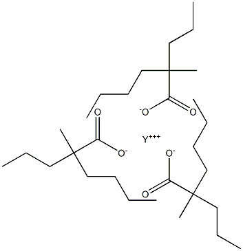 Tris(2-methyl-2-propylhexanoic acid)yttrium salt 结构式