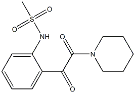 N-[2-[(Piperidinocarbonyl)carbonyl]phenyl]methanesulfonamide 结构式