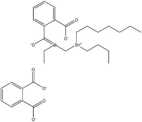 Bis(phthalic acid 1-heptyl)dibutyltin(IV) salt 结构式