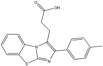 3-[2-(4-Methylphenyl)imidazo[2,1-b]benzothiazol-3-yl]propanoic acid 结构式