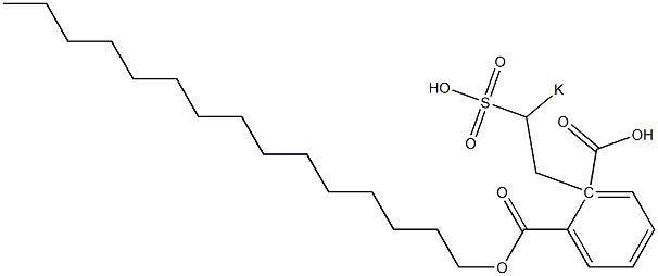 Phthalic acid 1-pentadecyl 2-(2-potassiosulfoethyl) ester 结构式