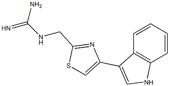 3-(2-Guanidinomethyl-4-thiazolyl)-1H-indole 结构式