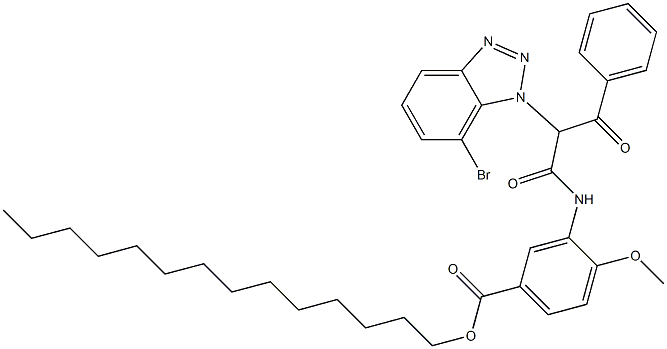 3-[3-Phenyl-2-(7-bromo-1H-benzotriazol-1-yl)-1,3-dioxopropylamino]-4-methoxybenzoic acid tetradecyl ester 结构式