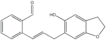 2-[3-[(2,3-Dihydro-5-hydroxybenzofuran)-6-yl]-1-propenyl]benzaldehyde 结构式