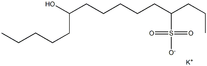 10-Hydroxypentadecane-4-sulfonic acid potassium salt 结构式