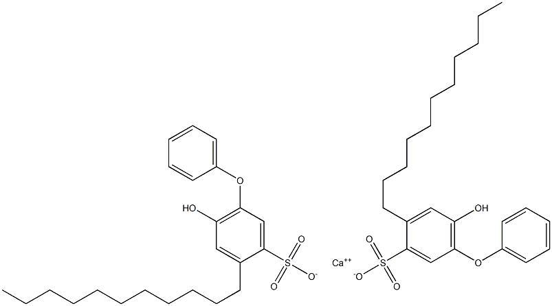 Bis(6-hydroxy-4-undecyl[oxybisbenzene]-3-sulfonic acid)calcium salt 结构式
