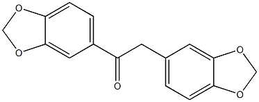1,2-Bis[3,4-(methylenedioxy)phenyl]ethan-1-one 结构式