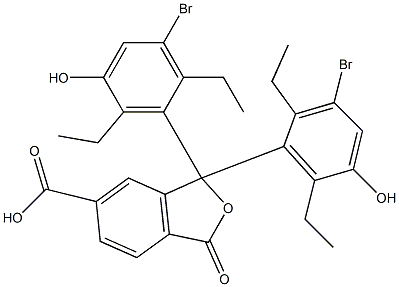 1,1-Bis(3-bromo-2,6-diethyl-5-hydroxyphenyl)-1,3-dihydro-3-oxoisobenzofuran-6-carboxylic acid 结构式