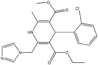 6-(1H-Imidazol-1-ylmethyl)-4-(2-chlorophenyl)-2-methyl-1,4-dihydropyridine-3,5-dicarboxylic acid 3-methyl 5-ethyl ester 结构式