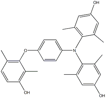 N,N-Bis(4-hydroxy-2,6-dimethylphenyl)-4-(3-hydroxy-2,6-dimethylphenoxy)benzenamine 结构式
