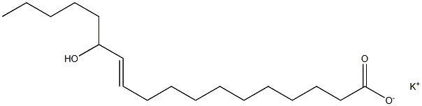 (E)-13-Hydroxy-11-octadecenoic acid potassium salt 结构式