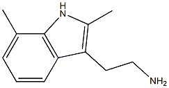 3-(2-Aminoethyl)-2,7-dimethyl-1H-indole 结构式