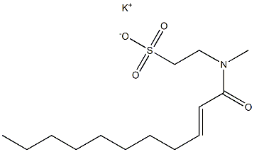 N-(2-Undecenoyl)-N-methyltaurine potassium salt 结构式