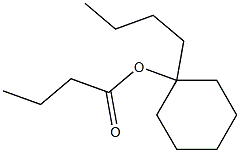 Butanoic acid 1-butylcyclohexyl ester 结构式