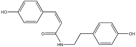 cis-N-p-Coumaroyltyramine 结构式