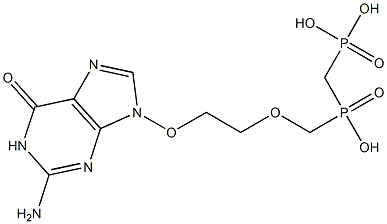 9-[2-[[Hydroxy(phosphonomethyl)phosphinyl]methoxy]ethoxy]-1,9-dihydro-2-amino-6H-purin-6-one 结构式