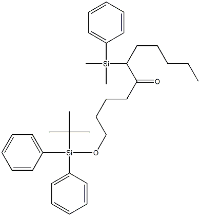 6-(Phenyldimethylsilyl)-1-[(tert-butyldiphenylsilyl)oxy]undecan-5-one 结构式