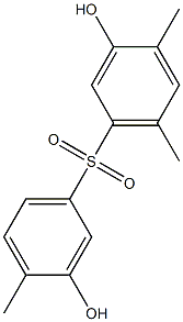 3,3'-Dihydroxy-4,4',6-trimethyl[sulfonylbisbenzene] 结构式